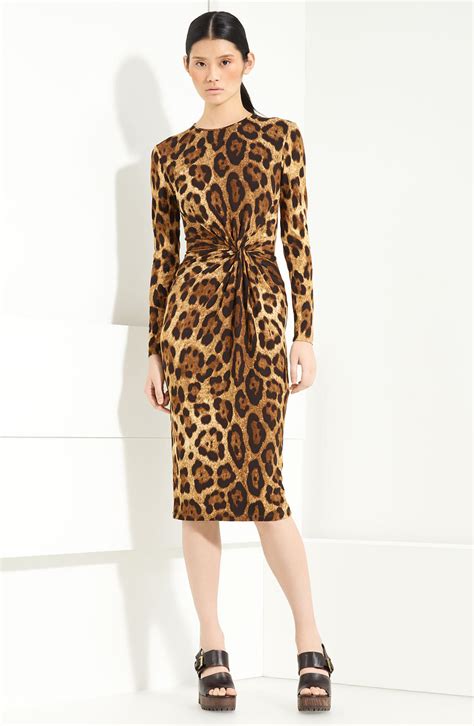 michael kors leopard dress